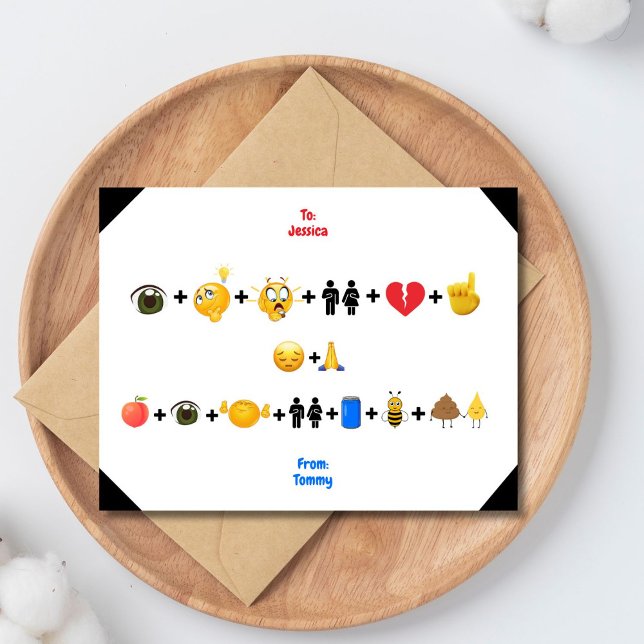 Carte de rupture Emoji (Breakups aren't fun but this breakup card is. Use it when the other person has a sense of )