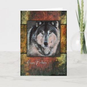 Carte de Rustic Wolf Birthday