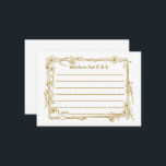 Carte de sagesse et de conseil mariage pour les cl<br><div class="desc">Customisez le texte de cette carte de sagesse/conseil et les initiales au verso de la carte. Demandez ensuite à vos invités de partager les versets de la Bible,  la sagesse,  les prières et les conseils pour le nouveau couple de trésor.</div>