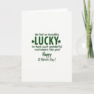 Carte de Saint-Patrick à texture scintillante chan