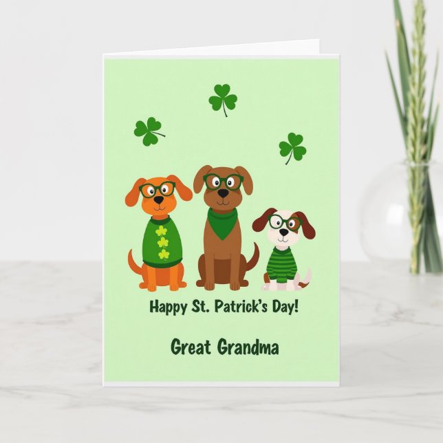 Carte de Saint-Patrick Bonne Fête Mémé (Devant)