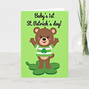 Carte de Saint-Patrick de bébé pour la première fo