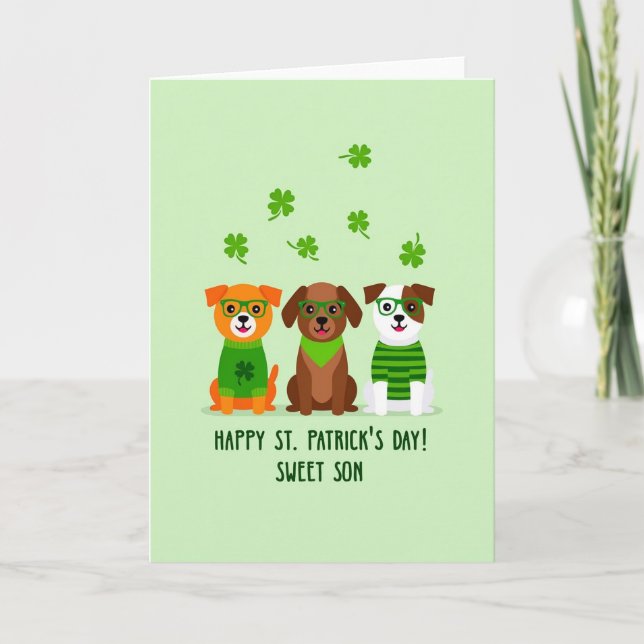 Carte de Saint-Patrick Joyeuse pour Fils (Devant)