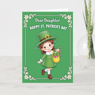 Carte de Saint-Patrick pour fille joyeuse