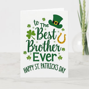 Carte de Saint-Patrick pour frère Shamrock