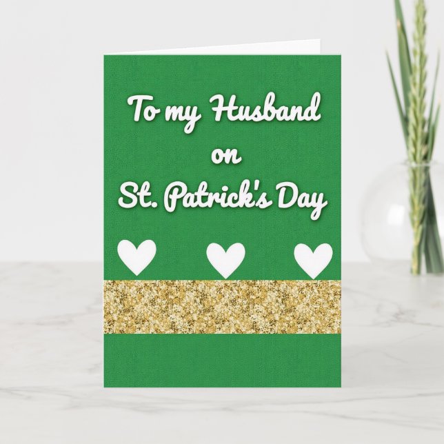 Carte de Saint-Patrick pour mari (Devant)
