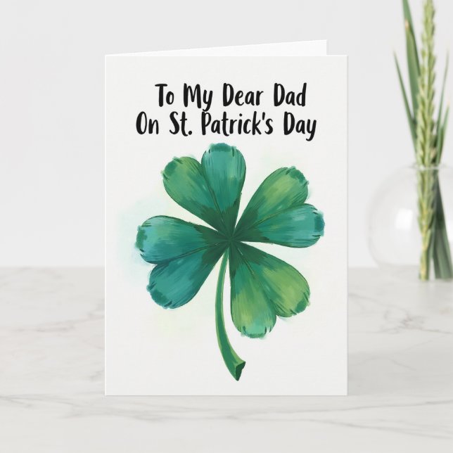 Carte de Saint-Patrick pour Papa Chanceux (Devant)