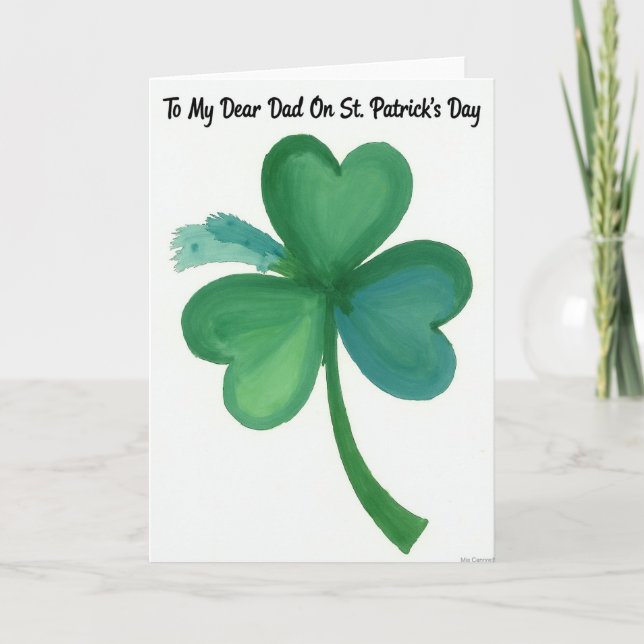 Carte de Saint-Patrick pour Papa Trèfle (Devant)