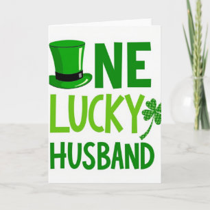 Carte de Saint-Patrick pour un mari chanceux