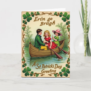 Carte de Saint-Patrick : Promenade en bateau Trèfl