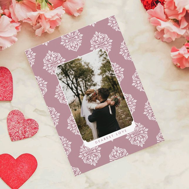 Carte de Saint-Valentin à motif Damassé Classique  (Créateur téléchargé)