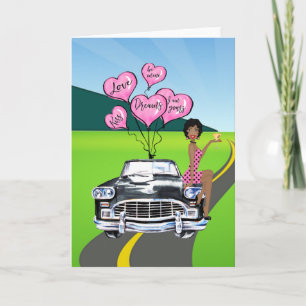 Carte de Saint-Valentin afro-américaine