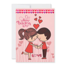 Carte de Saint-Valentin amour couple mignon