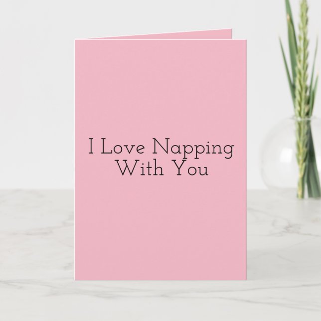 Carte de Saint Valentin Amour Napping Anniversaire (Devant)