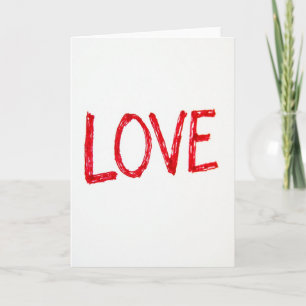 Carte de Saint-Valentin Amour Rouge