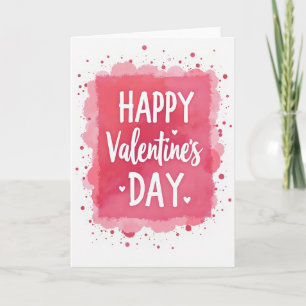 Carte de Saint-Valentin aquarelle Joyeuse Saint-Va