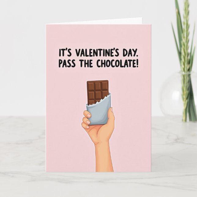 Carte de Saint-Valentin au Chocolat (Devant)