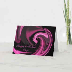 Carte de Saint-Valentin au coeur Abstrait rose
