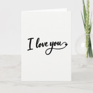 Carte de Saint-Valentin avec cœur manuscrit « Je t