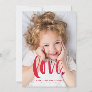 Carte de Saint-Valentin avec photo et écriture mod