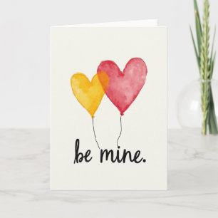 Carte de Saint-Valentin Ballons Coeur Amour