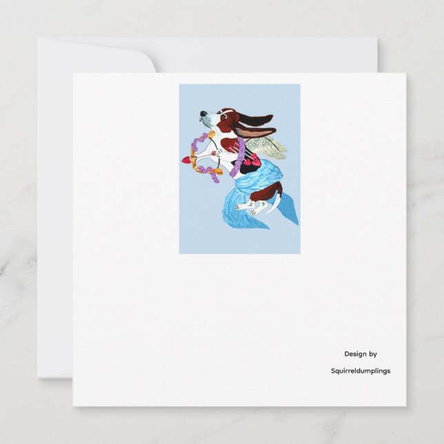 Carte de Saint-Valentin Chien Basset (Dos)