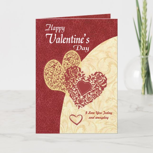 Carte de Saint-Valentin Coeur (Devant)
