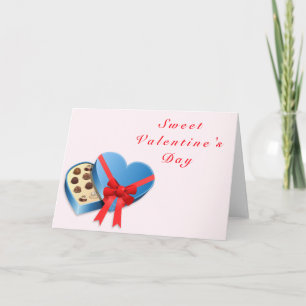 Carte de Saint Valentin Coeur bonbon doux amour