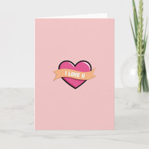 Carte de Saint-Valentin cœur doux Je t'aime