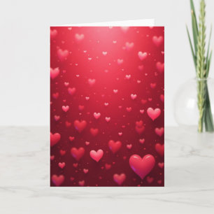 Carte de Saint-Valentin coeurs rouges