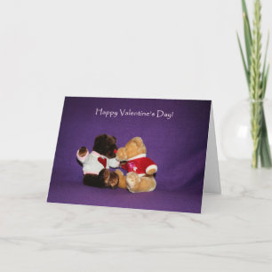 Carte de Saint-Valentin de baiser d'ours de