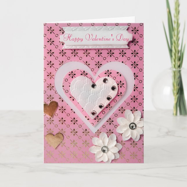 Carte de Saint-Valentin de coeur (Devant)