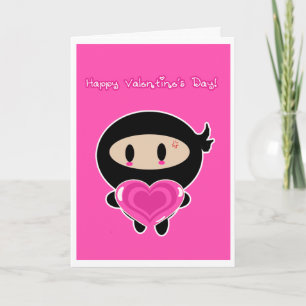 Carte de Saint-Valentin de Kawaii Ninja