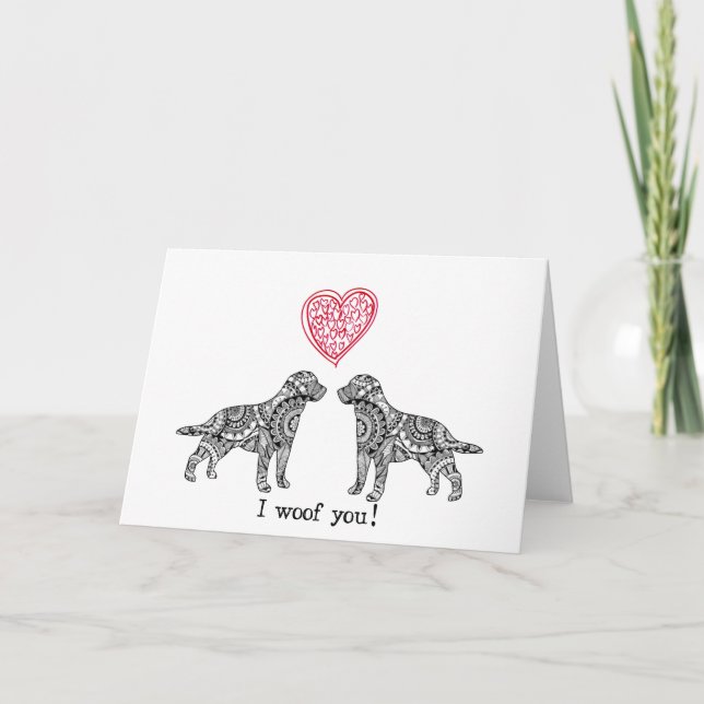 Carte de Saint-Valentin de labrador retriever (Devant)