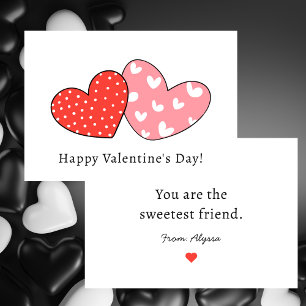 Carte de Saint-Valentin de l'école pour enfants Co