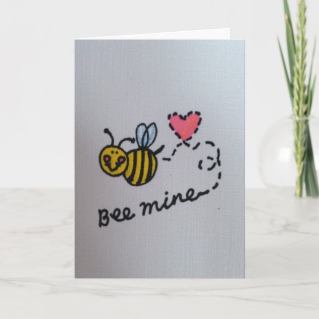 Carte de Saint-Valentin de mine d'abeille (Devant)