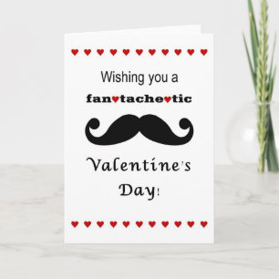 Carte de Saint-Valentin de moustache de