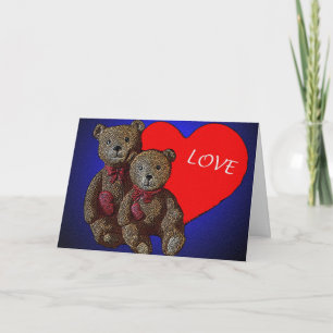 Carte de Saint-Valentin de nounours