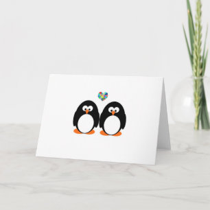 Carte de Saint-Valentin de pingouin