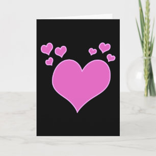 Carte de Saint-Valentin de rose choquant et de