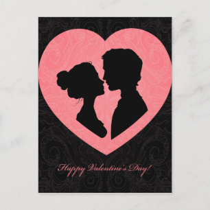 Carte de Saint-Valentin de silhouettes