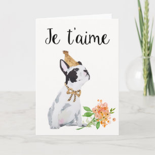 Carte de Saint-Valentin de t'aime de Je