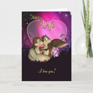Carte de Saint-Valentin d'épouse avec les