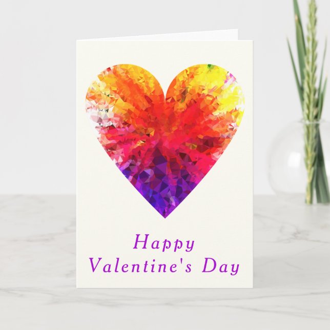 Carte de Saint Valentin Diamond Heart (Devant)