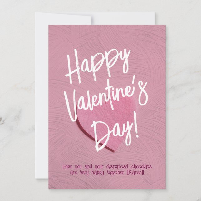 Carte de Saint-Valentin drôle et personnalisable p (Devant)