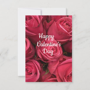 Carte de Saint-Valentin Fleurie Rose Joyuse