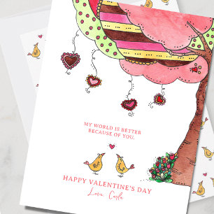 Carte de Saint-Valentin Heart Tree