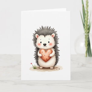 Carte de Saint-Valentin Hérisson Amour