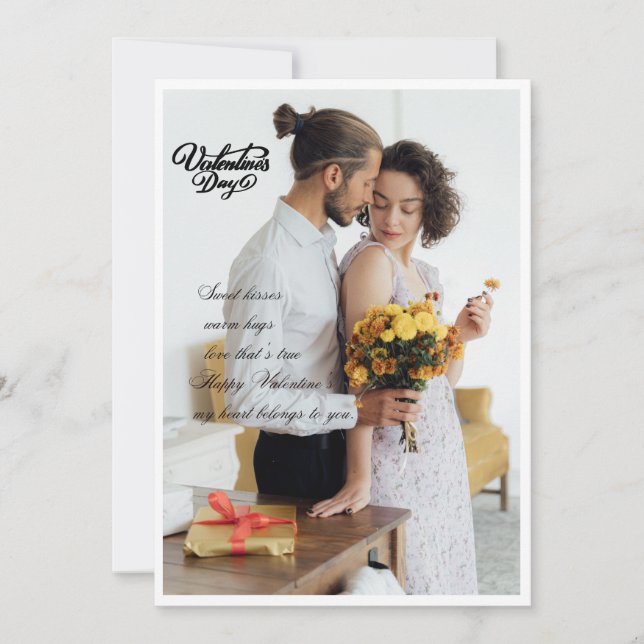 Carte de Saint-Valentin Hug le plus doux (Devant)