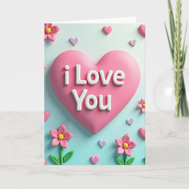 Carte de Saint-Valentin Je T'Aime (Devant)